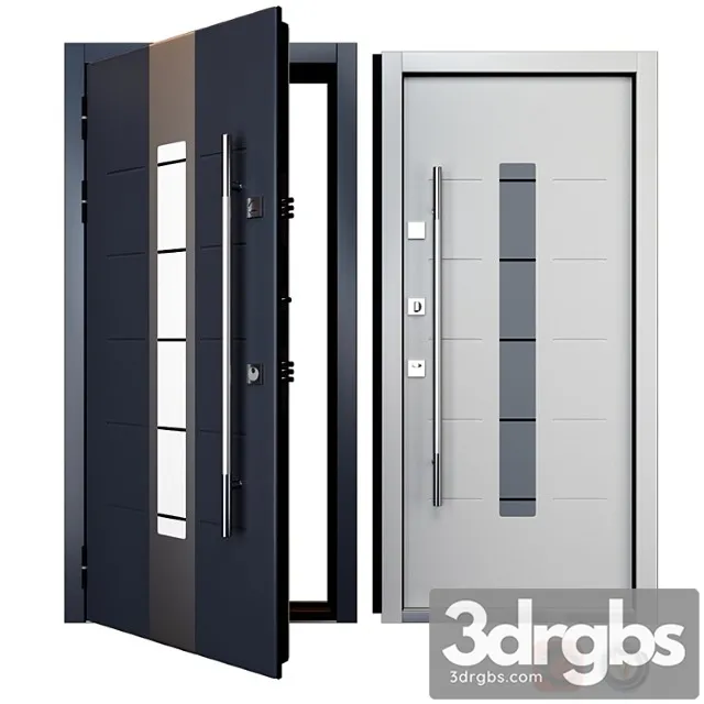 Entrance metal door inox s-1 (your frame) 3D Model Download