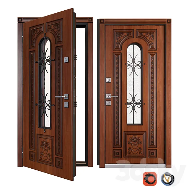 Entrance metal door Lacio 3D Model