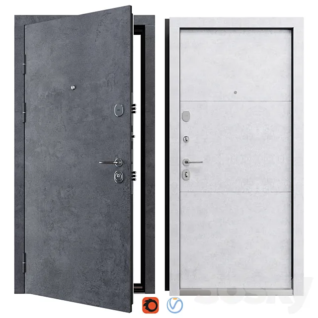 Entrance metal door Montana (VellDoris) 3D Model