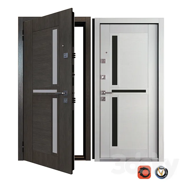 Entrance metal door Neoline (SteelGuard) 3D Model