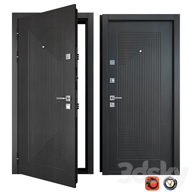 Entrance metal door Noise (Zimen) 3D Model
