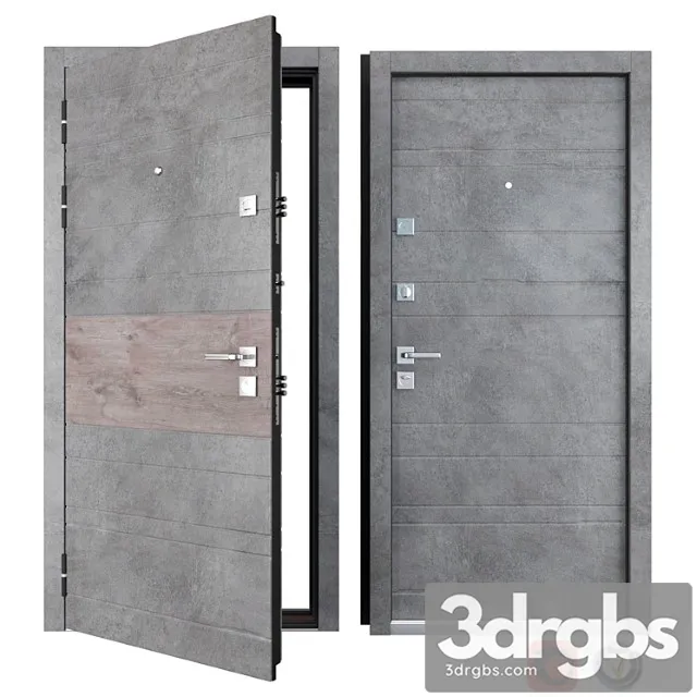 Entrance metal door of tire (zimen) 3D Model Download