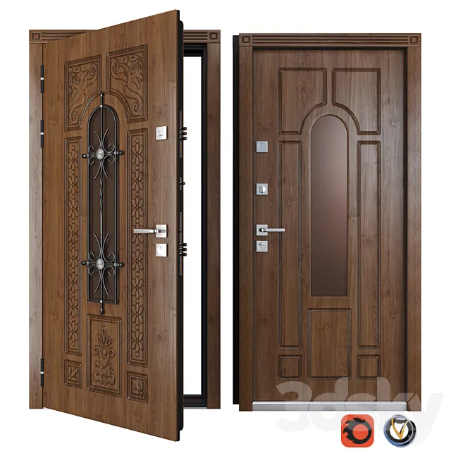 Entrance metal door of Vezha 4 3d (Your Frame) 3D Model