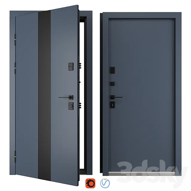 Entrance metal door Olimpia (Abvehr) 3D Model