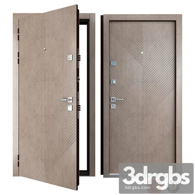Entrance metal door olion (zimen) 3D Model Download