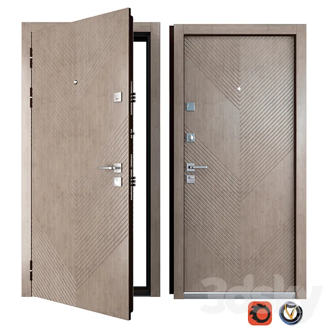 Entrance metal door Olion (Zimen) 3DModel