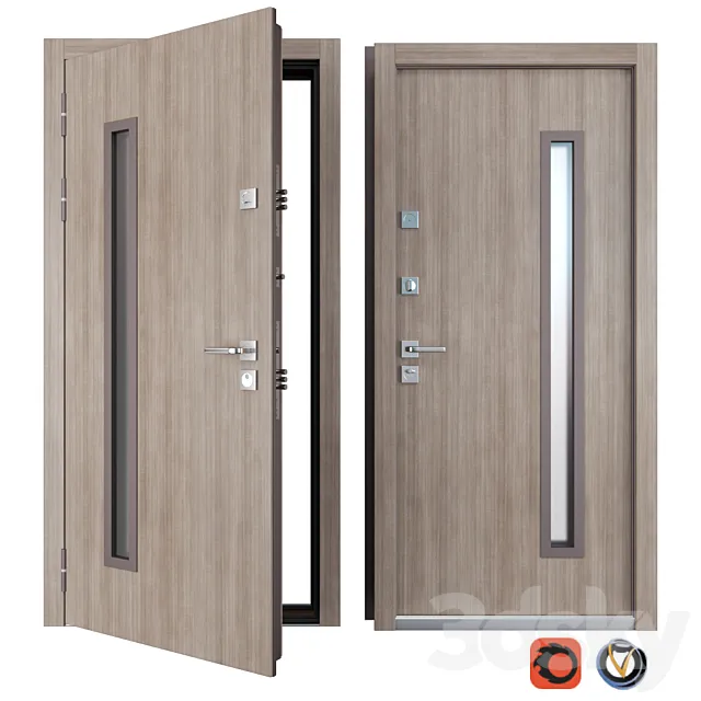 Entrance metal door Rio (Straj) 3D Model