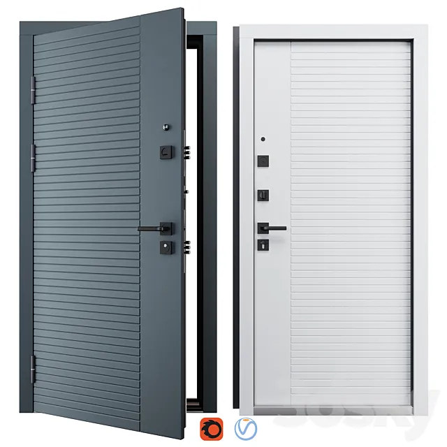 Entrance metal door Staller 3K TR1 (Staller) 3D Model