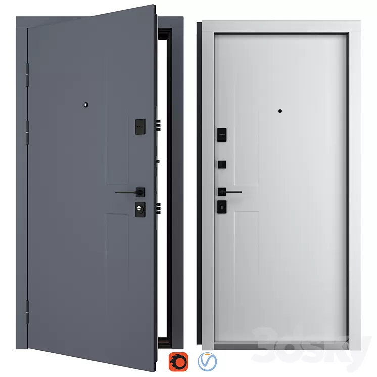 Entrance metal door Vista (Abvehr) 3D Model Free Download