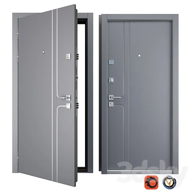Entrance metal door Vista (Zimen) 3DModel