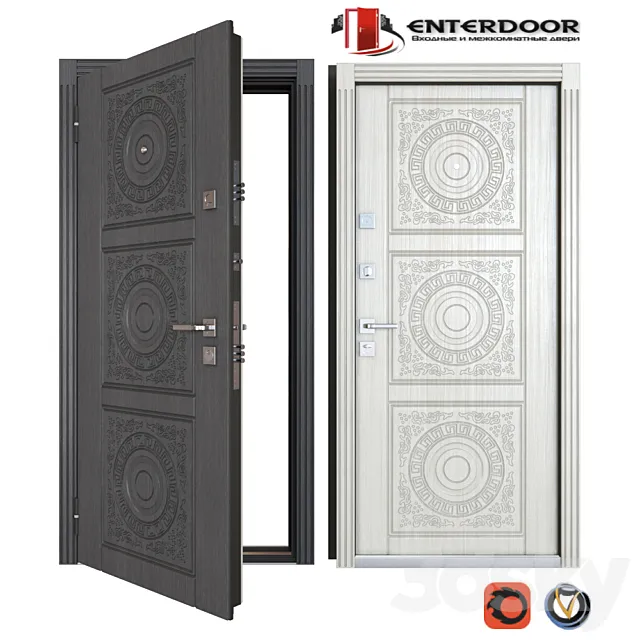 Entrance metal doors EnterDoor Bohema 3D Model