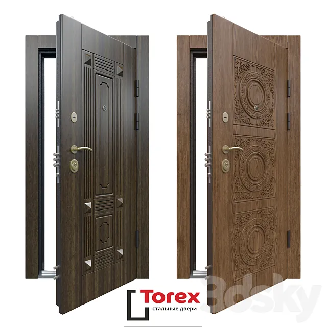 Entrance metal doors Torex 3DModel