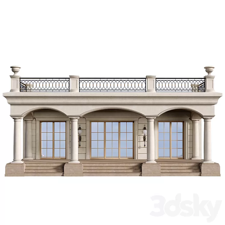 Entrance to the house Porch 3D Model