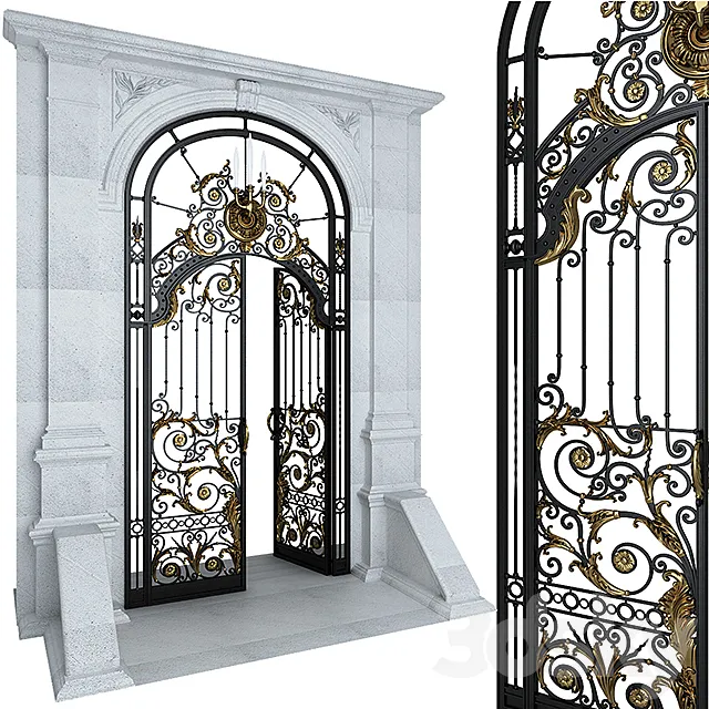 Entry door gate 3D Model Entry door gate 3D Model