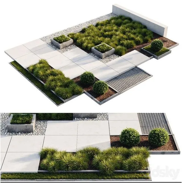 Entry group (for exterior) 3D Model