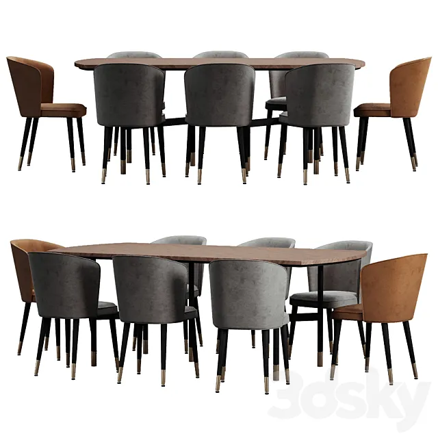 enza home DORIAN Sandalye and Yemek 3D Model enza home DORIAN Sandalye and Yemek 3D Model