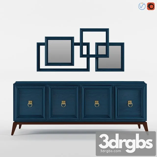 Enza home sideboard 2 3D Model Download