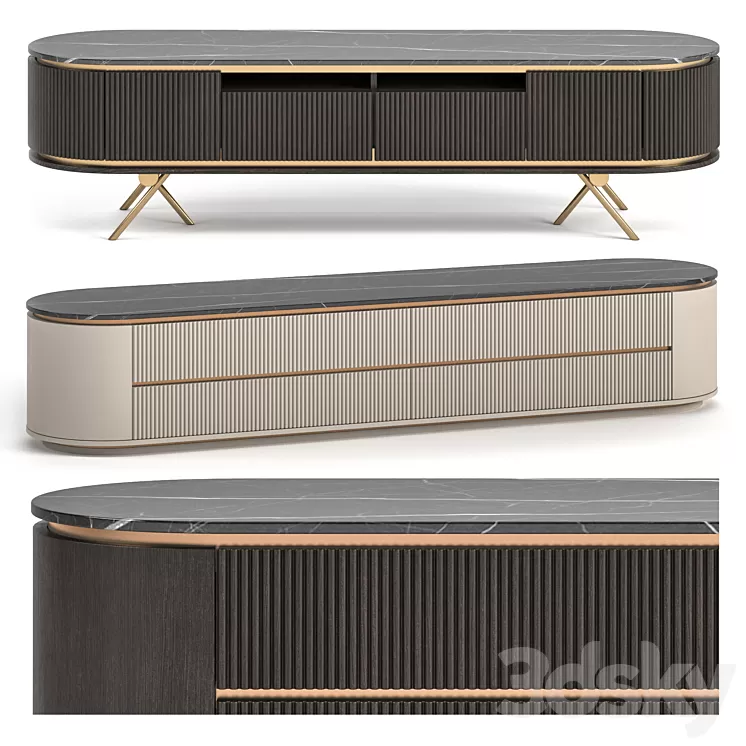 Enza Home Vienna TV stand 3D Model Enza Home Vienna TV stand 3D Model