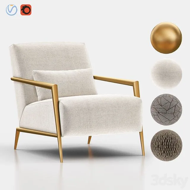 ENZO Lounge Chair BAU3104C 3D Model