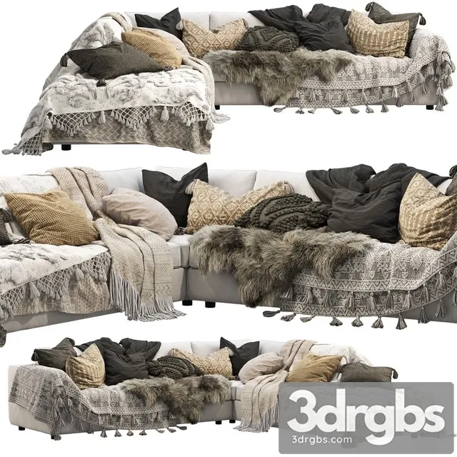 EQ3 Cello 3 Piece Sectional Sofa 3D Model Download EQ3 Cello 3 Piece Sectional Sofa 3D Model Download