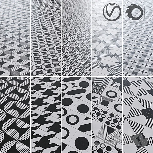 Equipe _ Caprice Deco _ B & W 3D Model