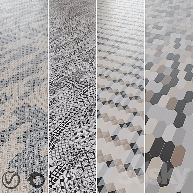 EQUIPE Kite _ Arraw _ Century _ Patchwork B & W _ Monocolor 3DModel EQUIPE Kite _ Arraw _ Century _ Patchwork B & W _ Monocolor 3DModel