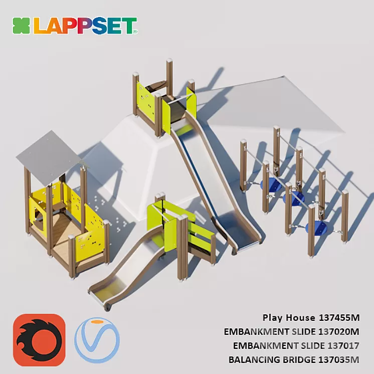 Equipment for children's playground Lappset 3D Model Equipment for children's playground Lappset 3D Model