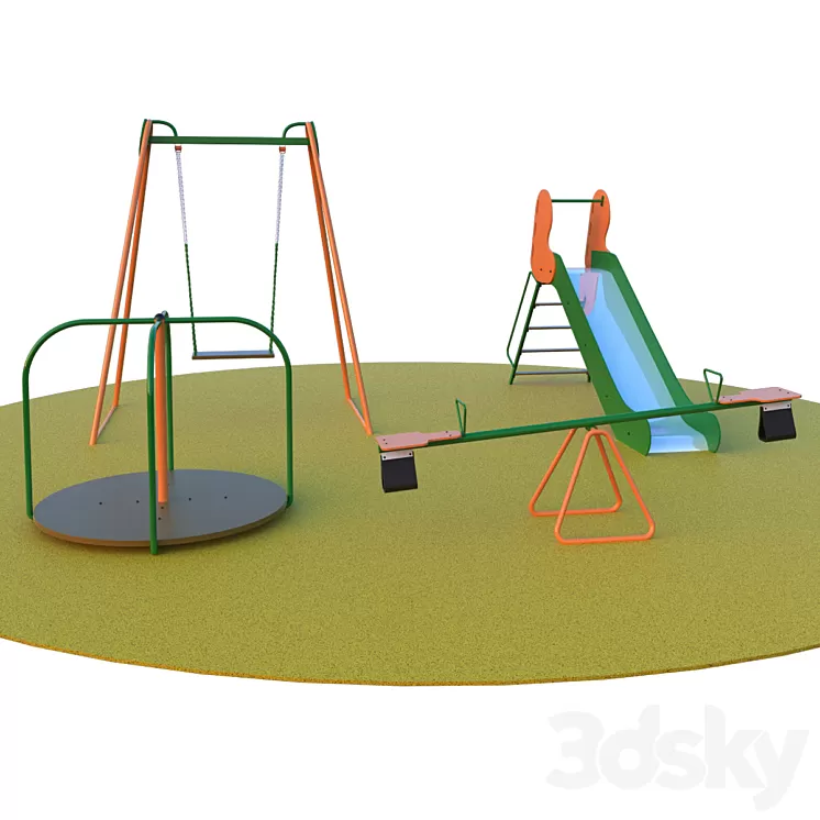 Equipment for children's playgrounds 3D Model