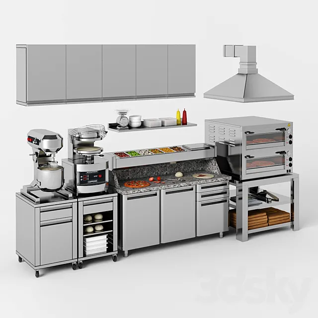 Equipment for pizzeria 3DModel