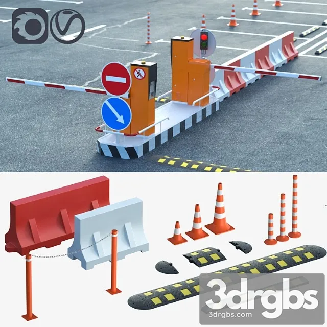 Equipment For The Creation Of Parking Lots Road Fences 3D Model Download Equipment For The Creation Of Parking Lots Road Fences 3D Model Download