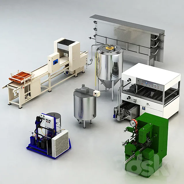 Equipment for the grocery shop 3D Model Equipment for the grocery shop 3D Model