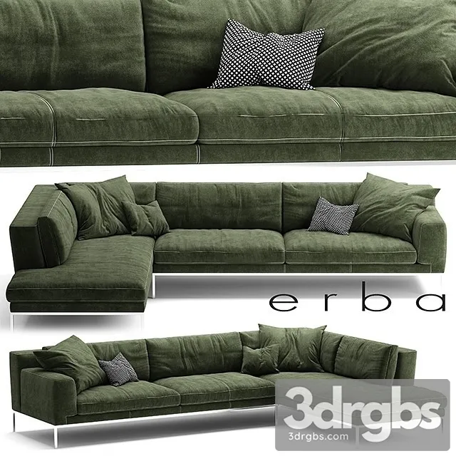 Erba Italia Edizione Sofa 02 3D Model Download Erba Italia Edizione Sofa 02 3D Model Download