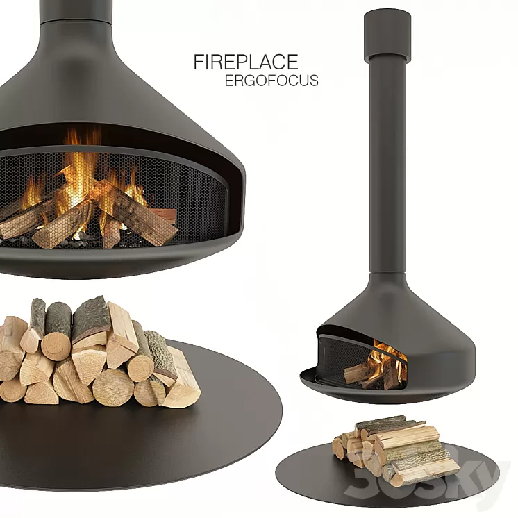 Ergofocus fireplace 3D Model