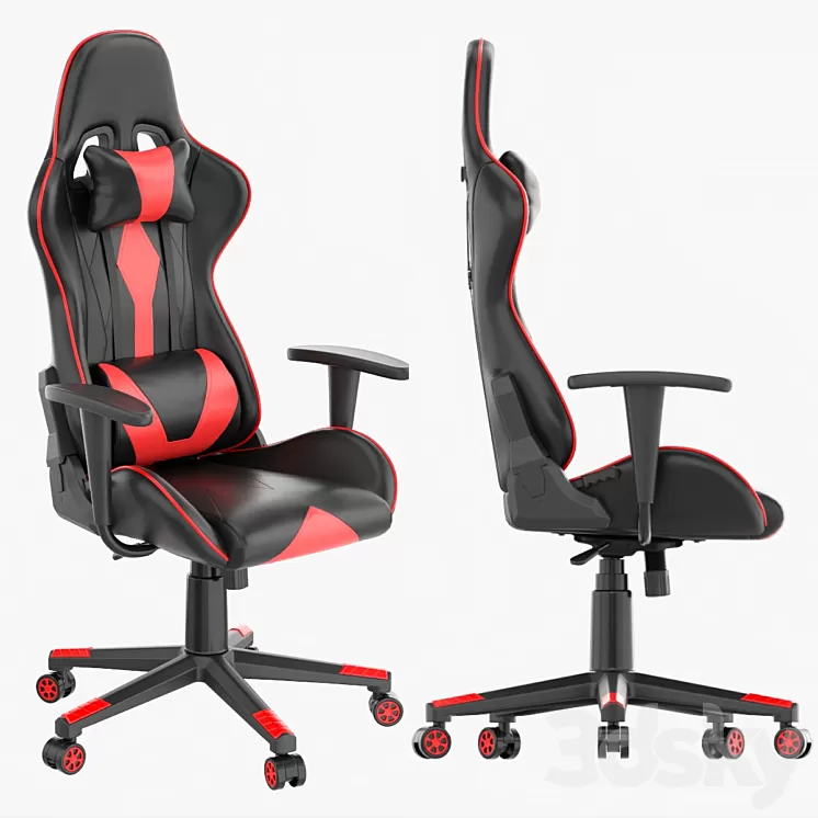 Ergonomic gaming armchair 3D Model Free Download