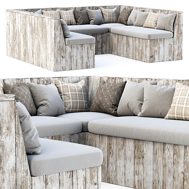 Eric Wooden Restaurant Sofa SD17 by Bpoint Design 3D Model Eric Wooden Restaurant Sofa SD17 by Bpoint Design 3D Model