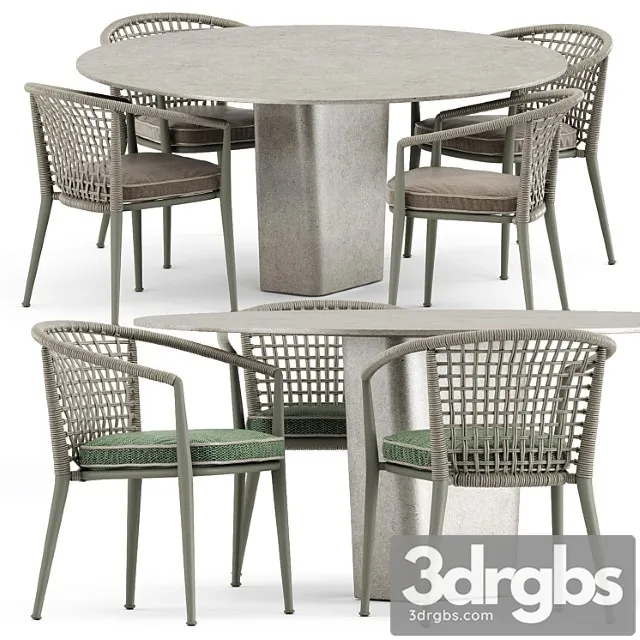 Erica 19 Chair by Bebitalia and Tao Dining Table by Tribu 3D Model Download Erica 19 Chair by Bebitalia and Tao Dining Table by Tribu 3D Model Download