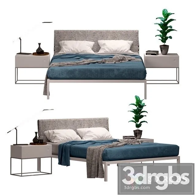 Erik Moderm Bed 3D Model Download