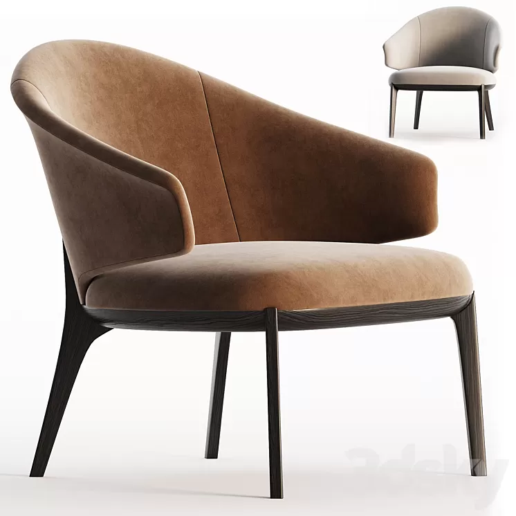 ERIKA Easy chair By HC28 Cosmo 3D Model Free Download