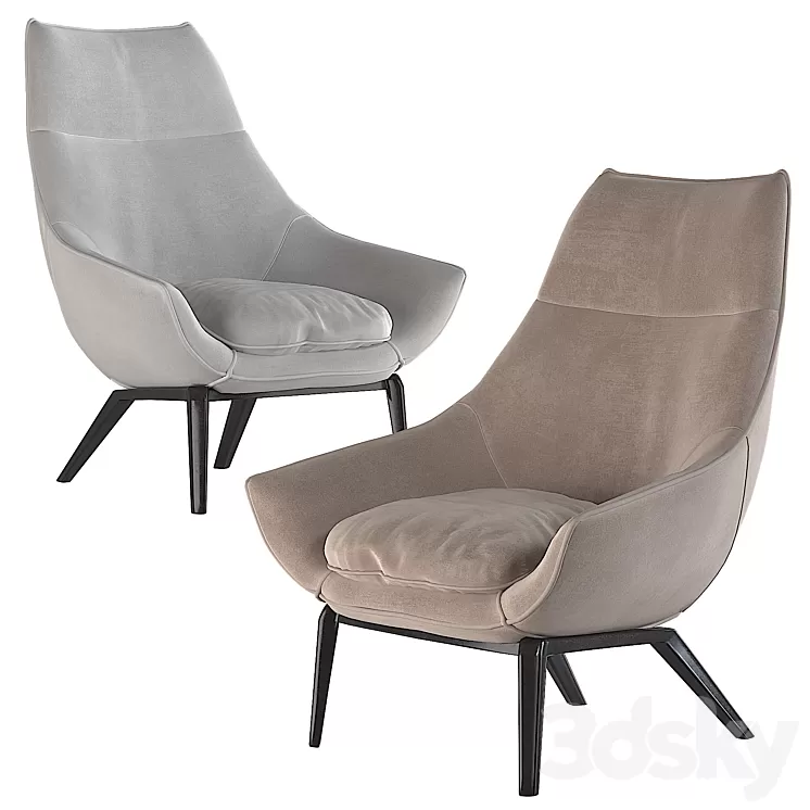 ERMES armchair 3D Model ERMES armchair 3D Model