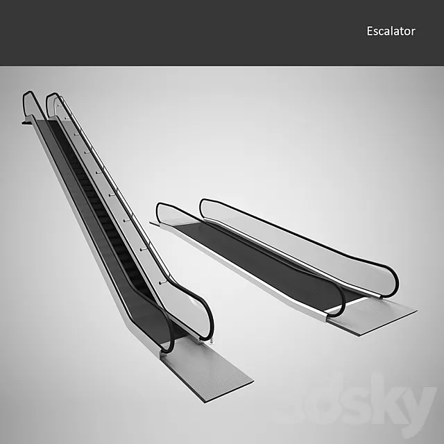 Escalator 3D Model Escalator 3D Model