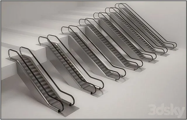 Escalator set 3D Model