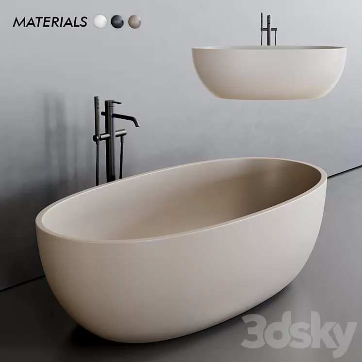 Esedra by SDR Ceramiche Bull Bathtub 3D Model