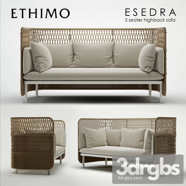 Esedra Outdoor Sofa 3D Model Download Esedra Outdoor Sofa 3D Model Download