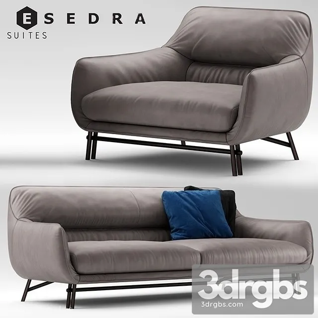 Esedra Prospettive Sofa 01 3D Model Download Esedra Prospettive Sofa 01 3D Model Download
