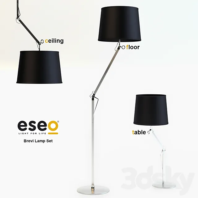 Eseo Brevi Lamp Set 3DModel Eseo Brevi Lamp Set 3DModel