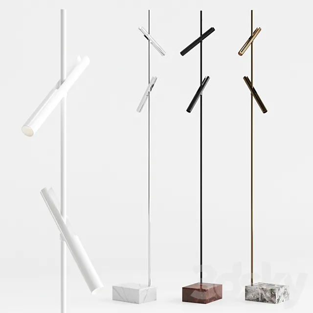 Esprit double floor by Kreon Floor lamp 3D Model