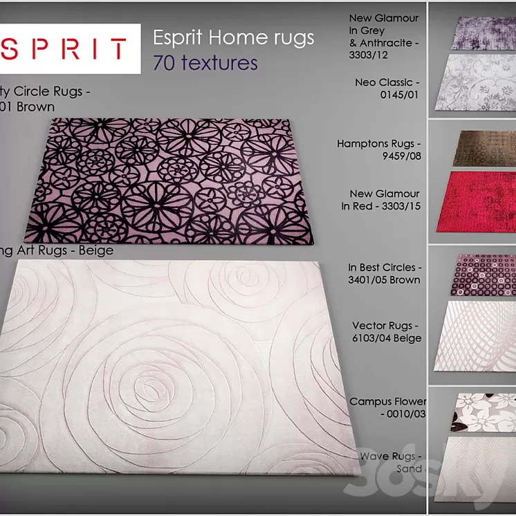 Esprit rugs collection 3D Model Esprit rugs collection 3D Model