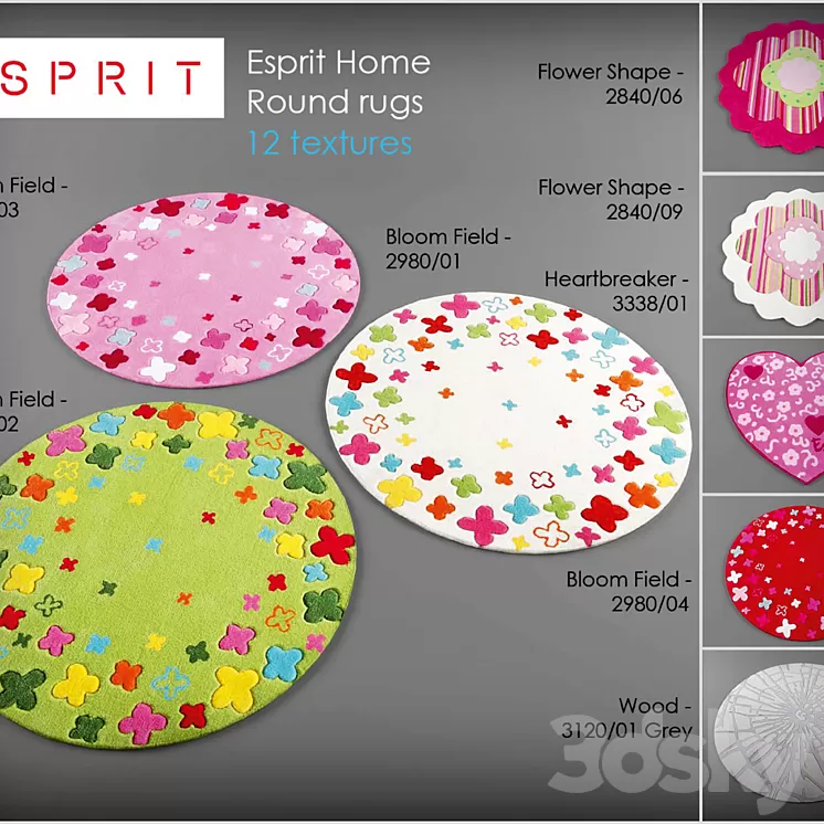 Esprit rugs collection 3D Model Esprit rugs collection 3D Model