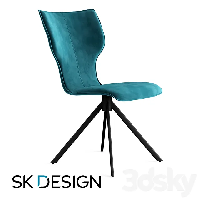 Essen chair with metal support 3D Model