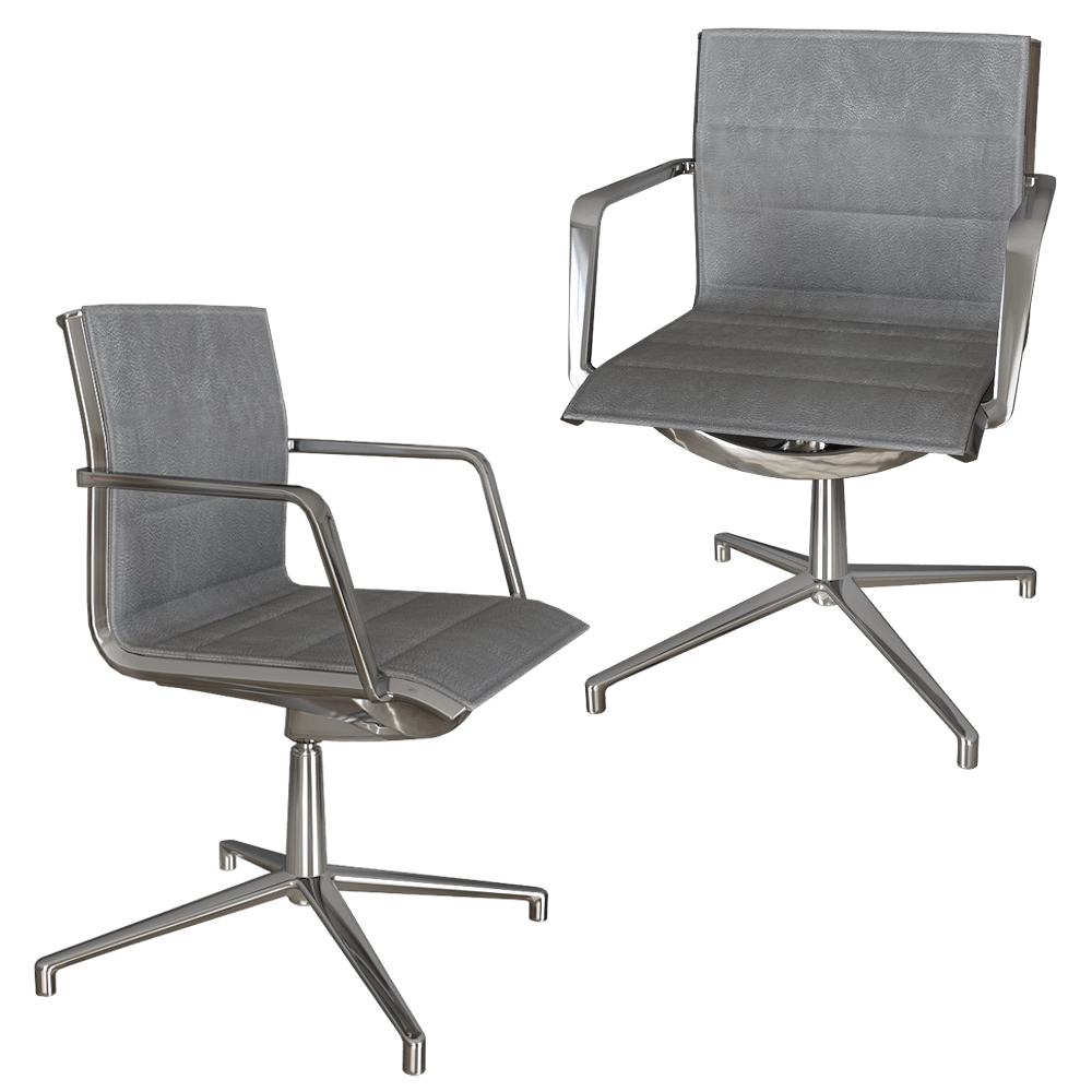 Estel Group – Office chair Aluminia Visitor On Sled 3D Model